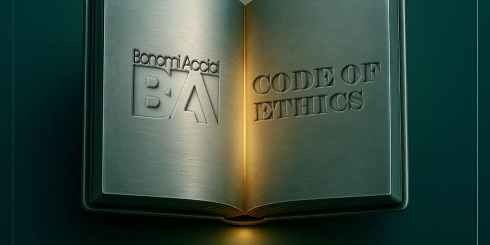 Representative image of the Bonomi Acciai ethical code, symbolizing corporate values, business ethics, and sustainability in the steel industry, with a focus on quality and safety.