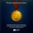 Gold medal on a neutral background, symbolizing Bonomi Acciai’s commitment to certified quality, product safety, and industrial excellence.
