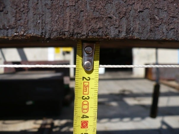 Example of deformations in a forged steel block