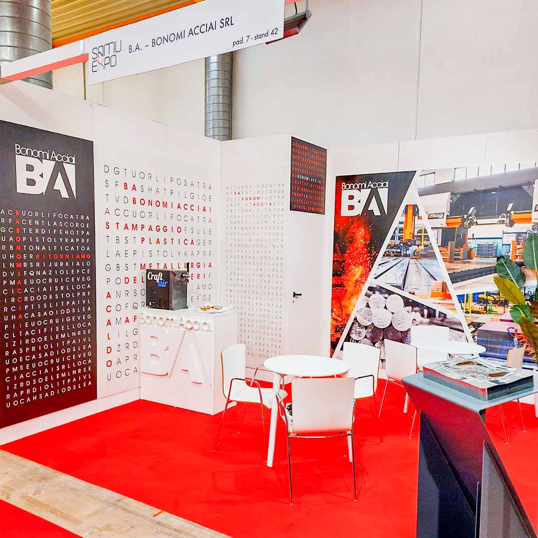 Stand Bonomi Acciai al SAMUEXPO 2026, punto di incontro per professionisti del settore e presentazione di soluzioni in acciai per stampi plastica e steel grades.